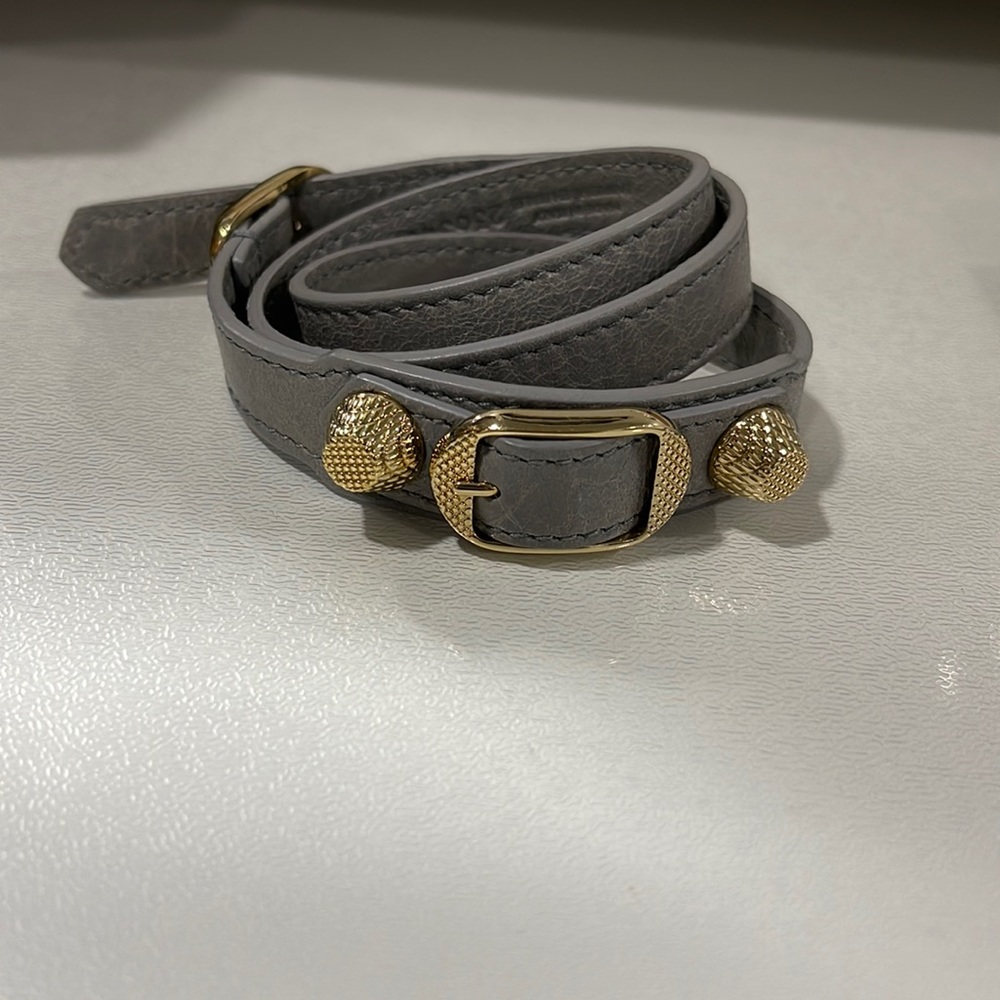 Balenciaga Leather Wrap Bracelet